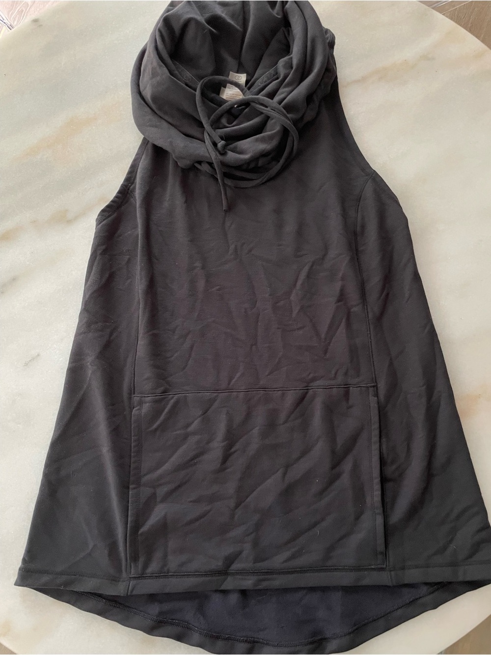 CALIA by Carrie Underwood Black Sleeveless Cowl Neck Tank with Front Pocket